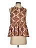 Ann Taylor LOFT 100% Polyester Pink Brown Sleeveless Blouse Size XS - photo 1