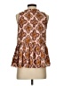 Ann Taylor LOFT 100% Polyester Pink Brown Sleeveless Blouse Size XS - photo 2