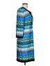 Studio One Print Blue Casual Dress Size L - photo 4