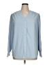 Unbranded 100% Polyester Blue Long Sleeve Blouse Size XL - photo 1