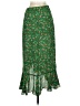 Max Studio 100% Polyester Paisley Green Casual Skirt Size S - photo 2