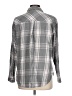Time and Tru 100% Polyester Plaid Gray Long Sleeve Blouse Size L - photo 2