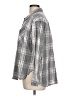 Time and Tru 100% Polyester Plaid Gray Long Sleeve Blouse Size L - photo 5