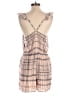 Avec Les Filles 100% Polyester Plaid Tan Purple Romper Size M - photo 2