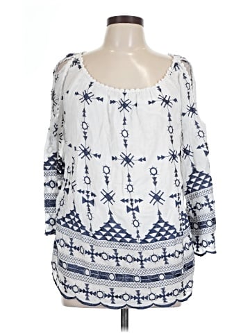 Belle France 3/4 Sleeve Blouse (view 1)