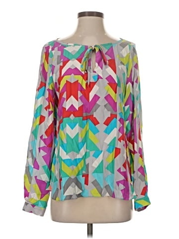 Alice & Trixie Long Sleeve Silk Top (view 1)