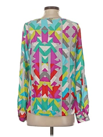Alice & Trixie Long Sleeve Silk Top (view 2)