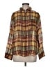 Zara Plaid Brown Long Sleeve Blouse Size M - photo 1