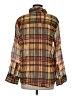 Zara Plaid Brown Long Sleeve Blouse Size M - photo 2