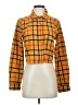 PS/LA 100% Cotton Plaid Yellow Long Sleeve Blouse Size S - photo 1