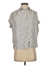 Madewell 100% Viscose Stripes Ivory Short Sleeve Blouse Size XXS - photo 1