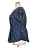 Wayward Fancies 100% Polyester Blue Short Sleeve Blouse Size XXL (estimated) - photo 5