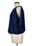 Iz Byer Blue Short Sleeve Blouse Size L - photo 5