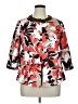 Lane Bryant Print Orange Red Jacket Size 14 - photo 1