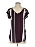 Express Outlet 100% Polyester Burgundy Short Sleeve Blouse Size S - photo 1