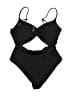 Unbranded Solid Black One Piece Swimsuit Size S (estimated) - photo 2