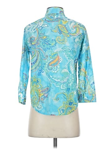 Lauren by Ralph Lauren 3/4 Sleeve Button-Down Shirt (view 2)