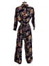 S. Roberts 100% Cotton Black Purple Jumpsuit Size 11 - 12 - photo 2