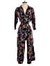 S. Roberts 100% Cotton Black Purple Jumpsuit Size 11 - 12 - photo 1