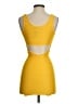 Bebe Solid Yellow Cocktail Dress Size S - photo 2