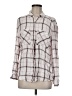 Express 100% Rayon Plaid Gray Long Sleeve Button-Down Shirt Size M - photo 1