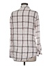 Express 100% Rayon Plaid Gray Long Sleeve Button-Down Shirt Size M - photo 2