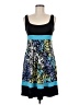MSK Graphic Blue Casual Dress Size 6 - photo 1