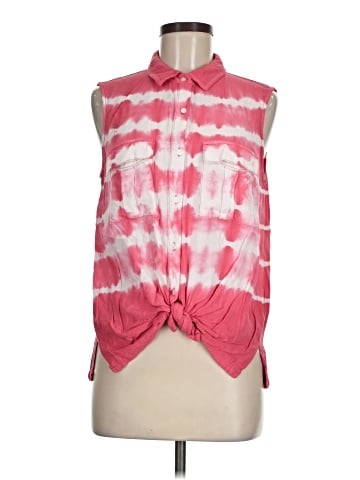 a.n.a. A New Approach Sleeveless Button-Down Shirt (view 1)