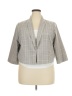 ELOQUII Checkered-gingham Gray Tan Blazer Size 22 - photo 1