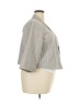 ELOQUII Checkered-gingham Gray Tan Blazer Size 22 - photo 4
