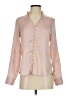 Express 100% Polyester Metallic Pink Long Sleeve Blouse Size XS - photo 1