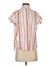 Madewell 100% Cotton Stripes Ivory Short Sleeve Blouse Size XS - photo 1