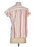 Madewell 100% Cotton Stripes Ivory Short Sleeve Blouse Size XS - photo 2
