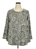 Green Envelope Animal Print Green Pullover Sweater Size 2X - photo 1