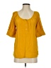 J.Crew 100% Viscose Yellow 3/4 Sleeve Blouse Size XS - photo 1
