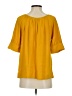 J.Crew 100% Viscose Yellow 3/4 Sleeve Blouse Size XS - photo 2