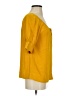 J.Crew 100% Viscose Yellow 3/4 Sleeve Blouse Size XS - photo 4