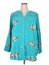Fig and Flower 100% Polyester Teal 3/4 Sleeve Blouse Size 2X - photo 1