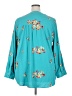 Fig and Flower 100% Polyester Teal 3/4 Sleeve Blouse Size 2X - photo 2