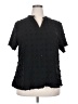 Blooming Jelly 100% Polyester Black Short Sleeve Blouse Size XXL - photo 1