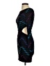 Bebe Graphic Black Cocktail Dress Size S - photo 5