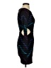 Bebe Graphic Black Cocktail Dress Size S - photo 4
