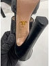 Prada 100% Leather Black Leather Platform Heels Size EU 37 - photo 5