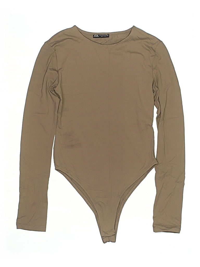 Pre-owned Zara Bodysuit In Tan