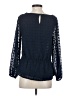 Waverly Grey 100% Polyester Blue Long Sleeve Blouse Size XS - photo 2