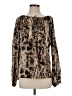 Worth New York Animal Print Brown Long Sleeve Blouse Size S - photo 1