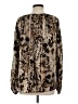 Worth New York Animal Print Brown Long Sleeve Blouse Size S - photo 2