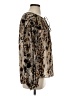 Worth New York Animal Print Brown Long Sleeve Blouse Size S - photo 4