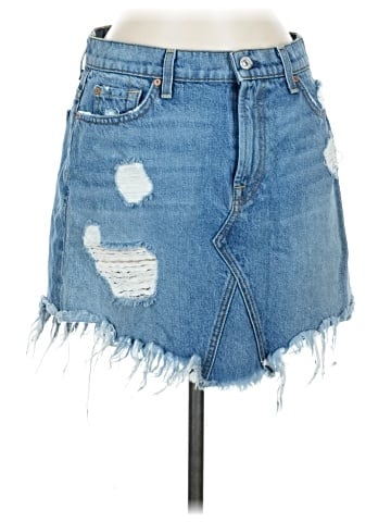 7 For All Mankind Denim Skirt (view 1)