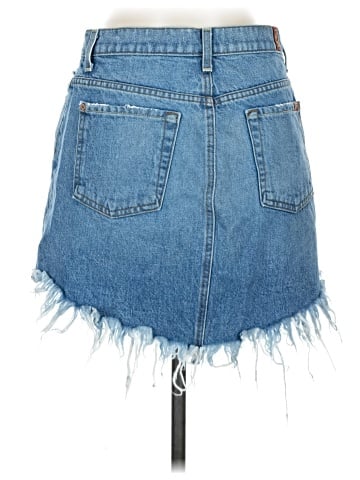 7 For All Mankind Denim Skirt (view 2)